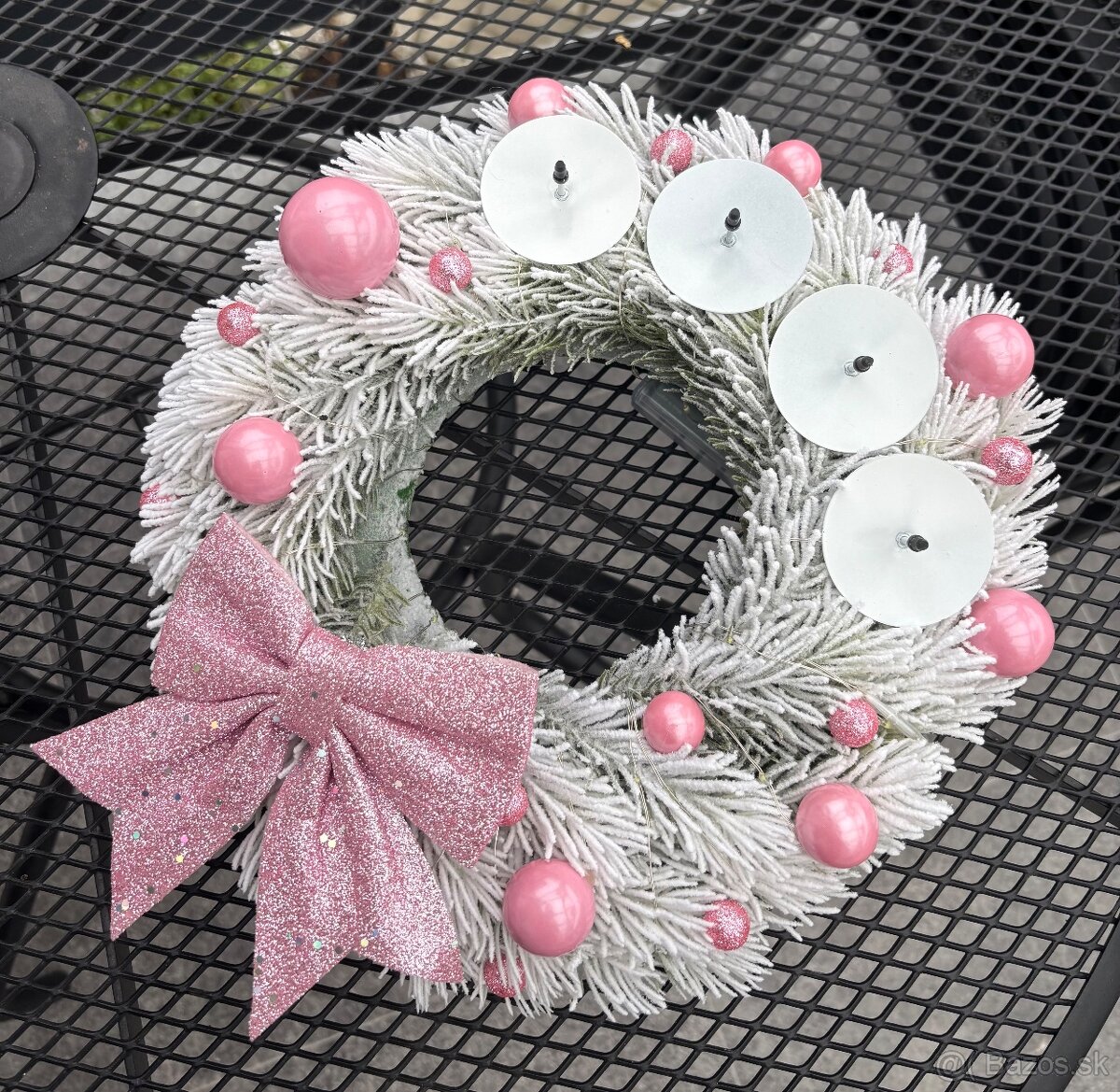 Vianočný set v ružovom prevedení s LED osvetlením - 3