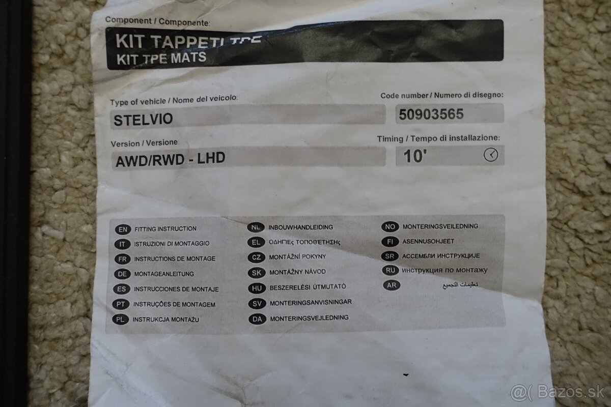 Gumové rohože Alfa Romeo Stelvio - 3