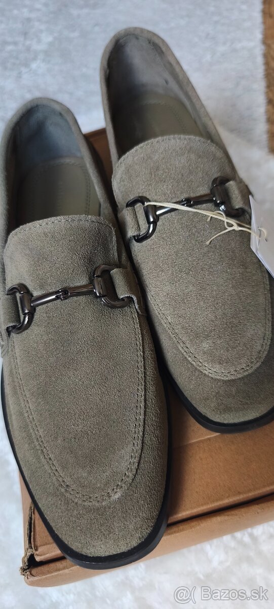 Nové dámske kožené mokasíny - 3