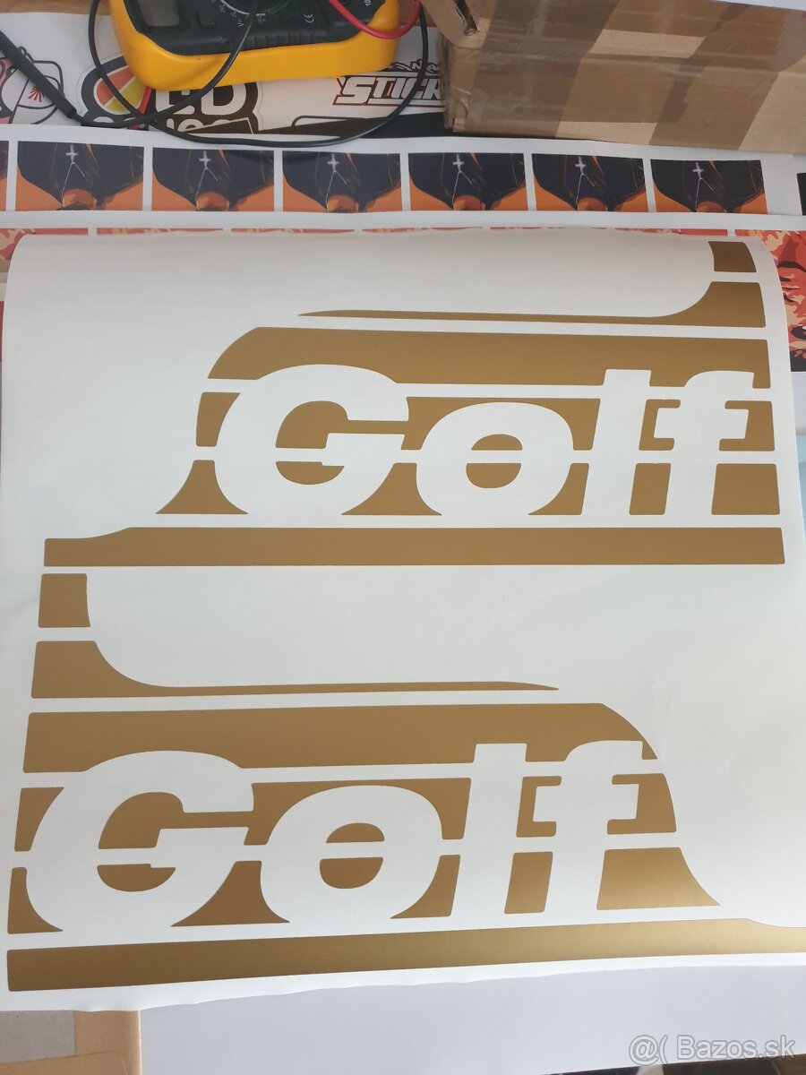 VW golf volkswagen golf mk2 retro nalepky polepy - 3