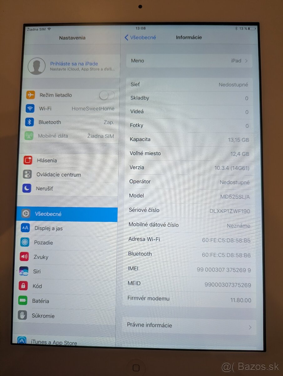 📱 Apple iPad 4 (A1460) 16 GB - 3