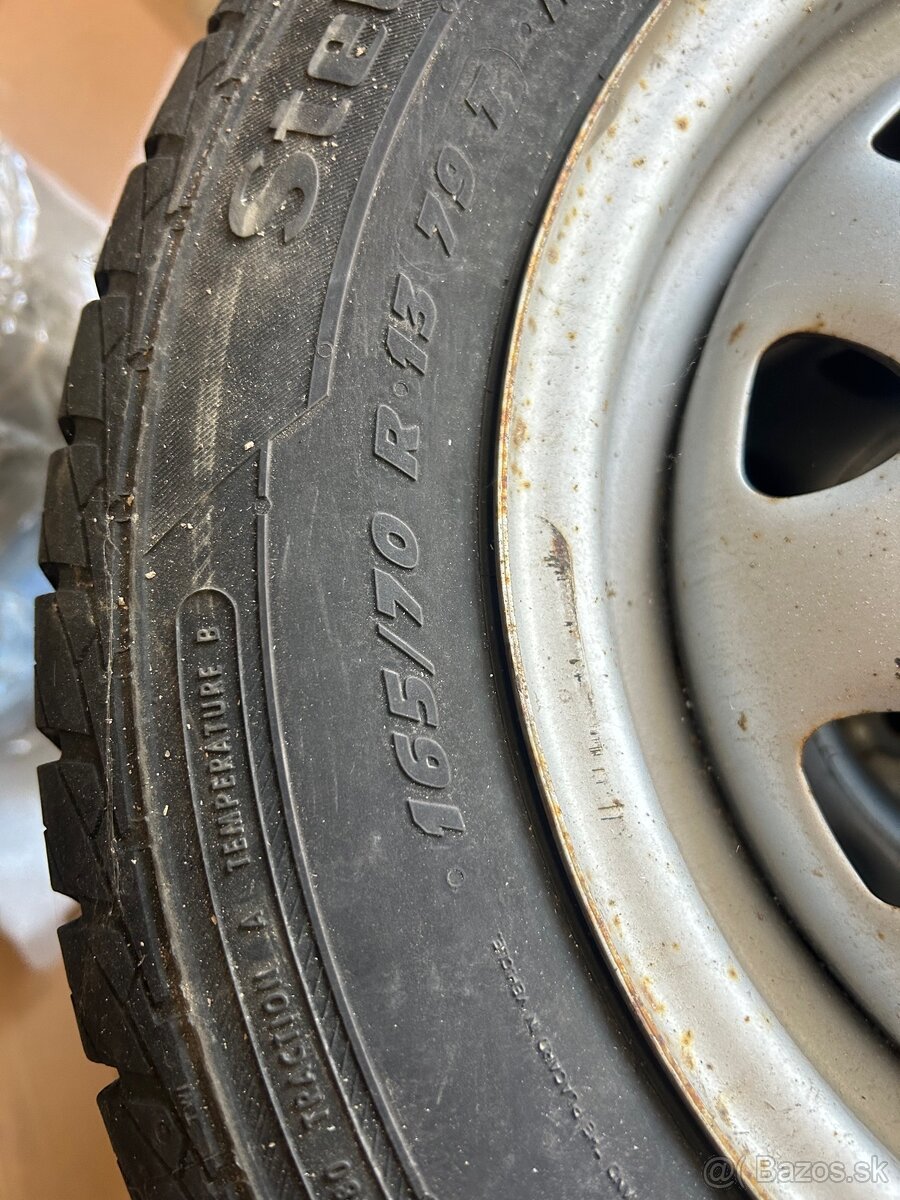 Predám plechové disky s pneu Matador - 3