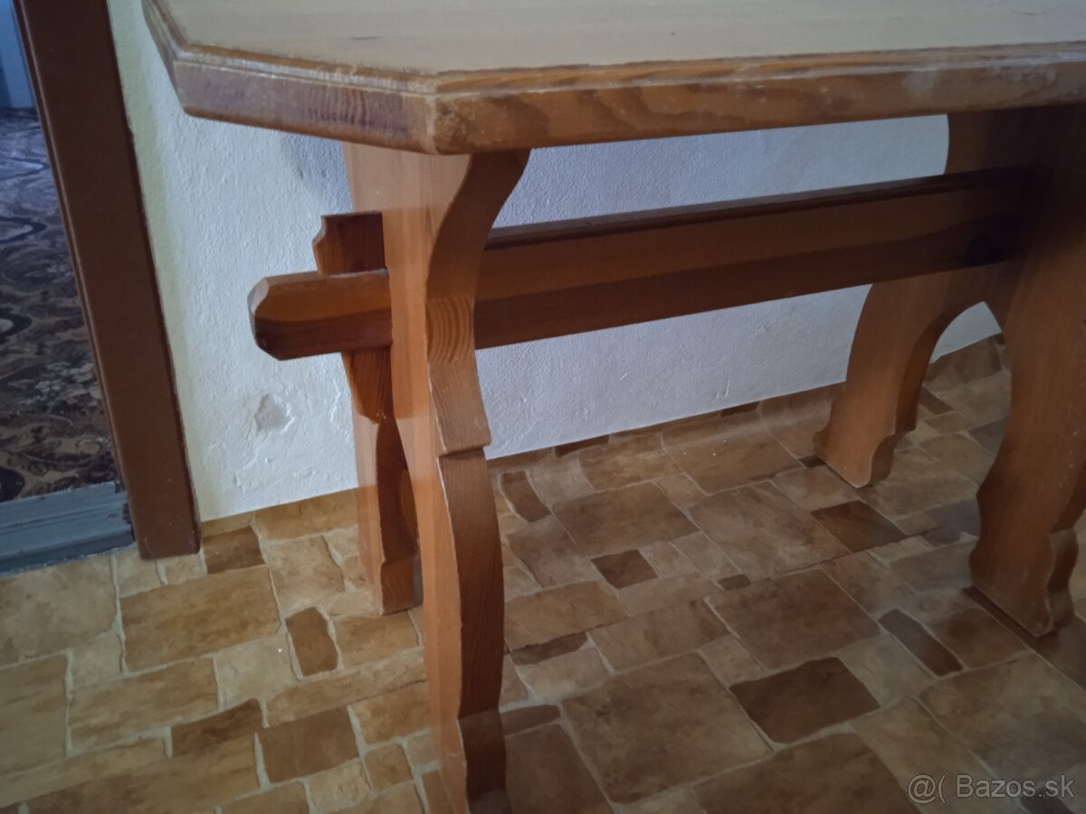 Predám - masív stolík so stoliťkami - 3
