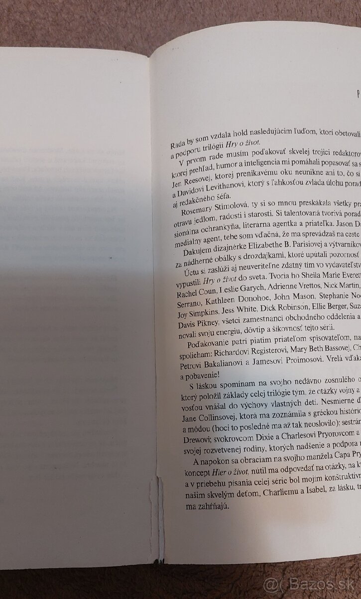 Predam zachovalu knihu Hry o zivot - trilogiu - 3