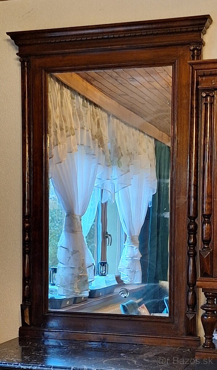 Veľké starožitné nástenné zrkadlo - 3