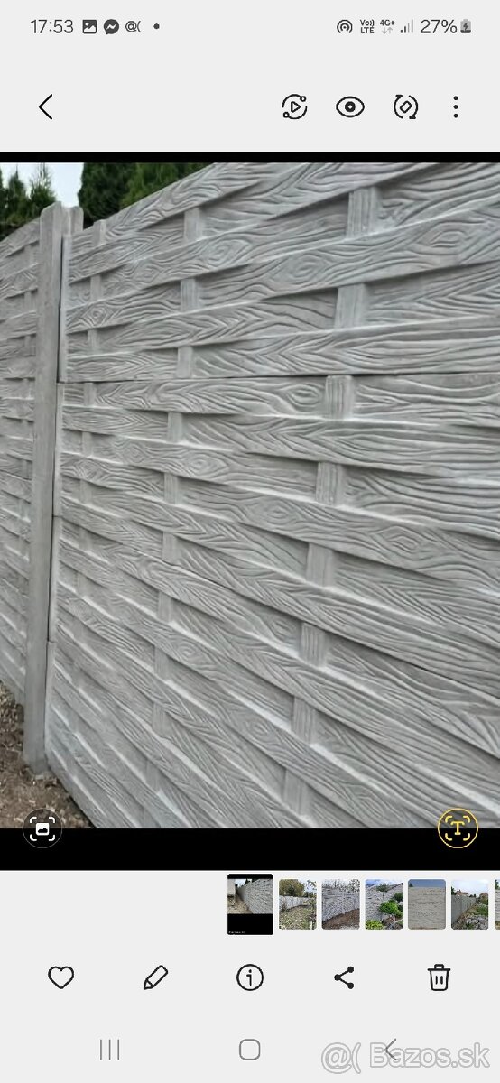 Betónové ploty, výroba, montáž - 3