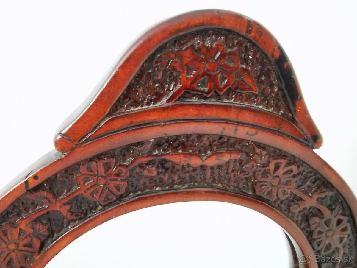 Starožitné drevené zrkadlo - 3