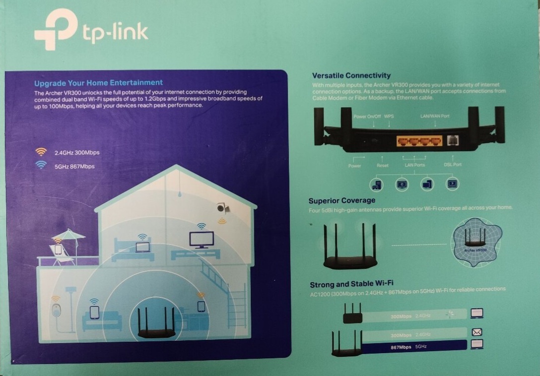 Wifi router tp-link AC1200 archer VR300 - 3