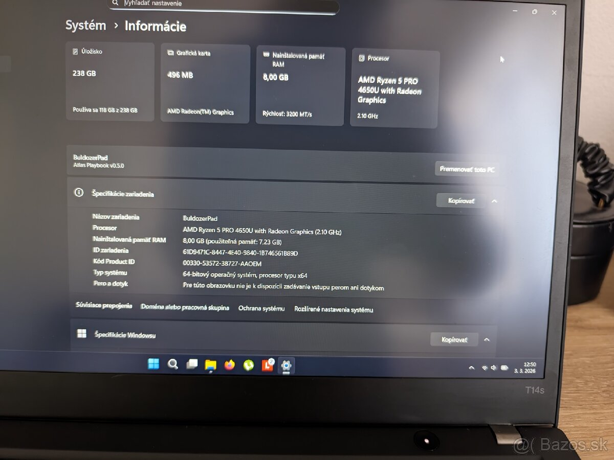 Lenovo ThinkPad T14s AMD Procesor - 3