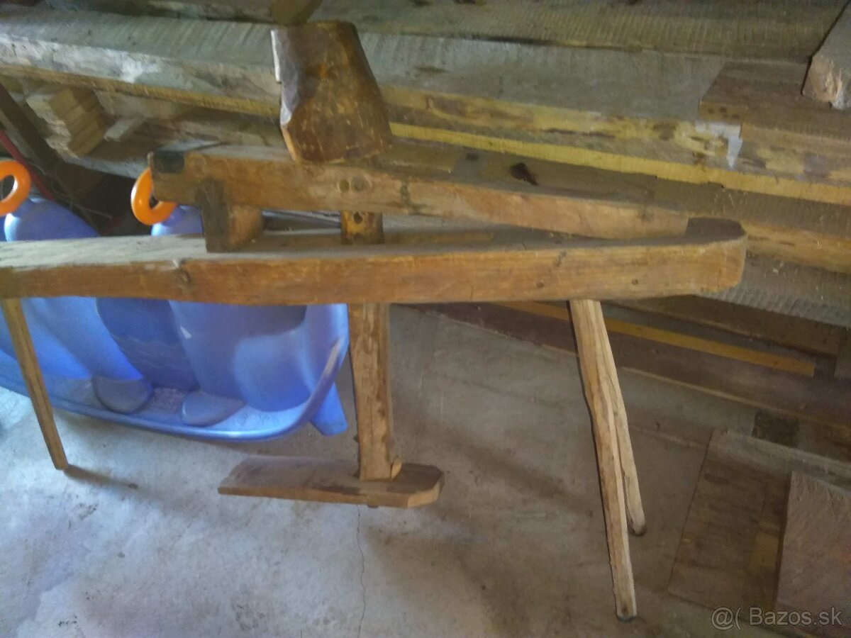 Drevená lavica na výrobu šindlí - 3