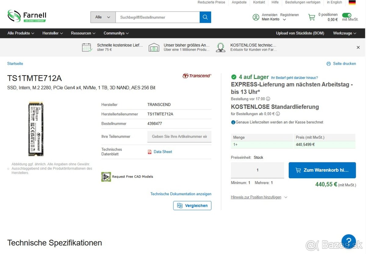 2TB / 1TB / 512 GB Transcend MTE712A Industrial - 4 000TBW - 3