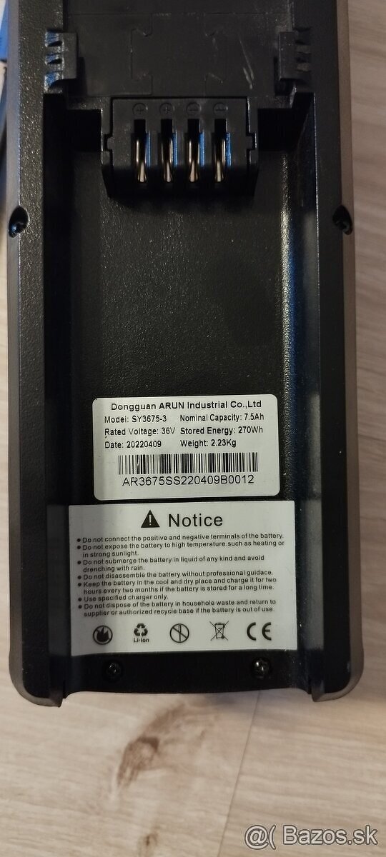 Batéria na elektrobicykel - 36V 7.5 Ah Li-Ion, 270 W - 3