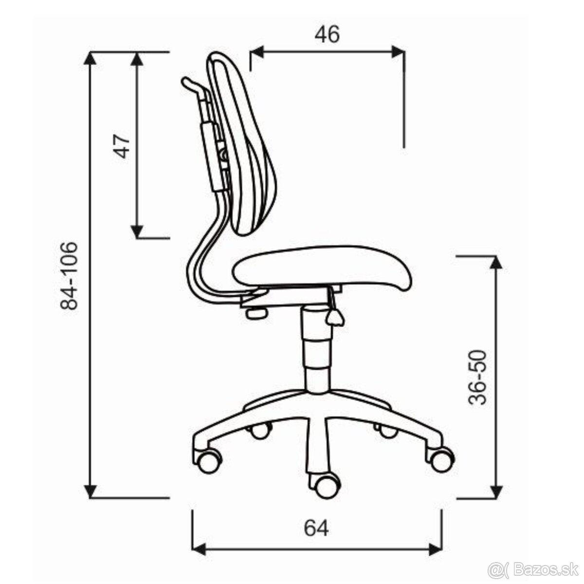 Rastúca stolička ELEN S-LINE - modrozelená - 3