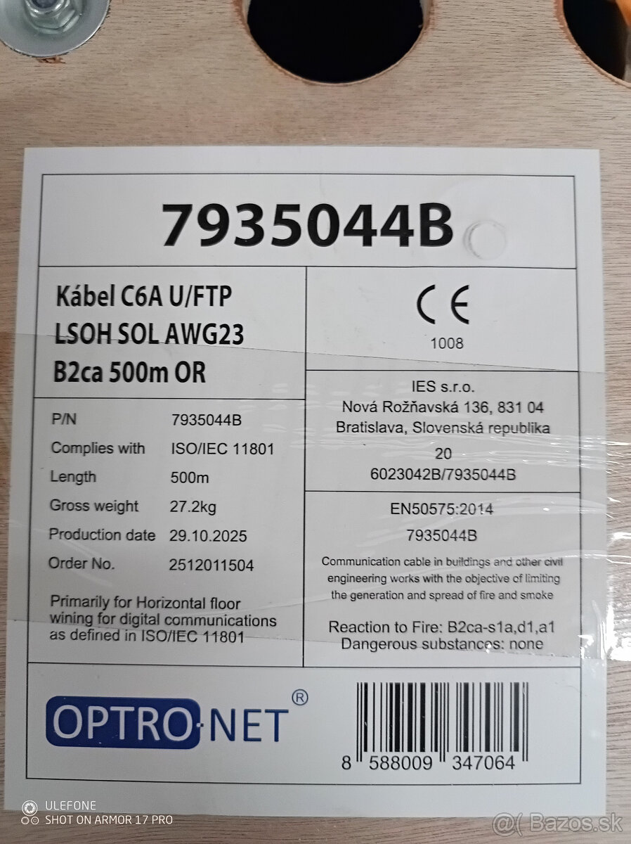 Predam FTP kabel C6A U/FTP OPTRO NET - 3