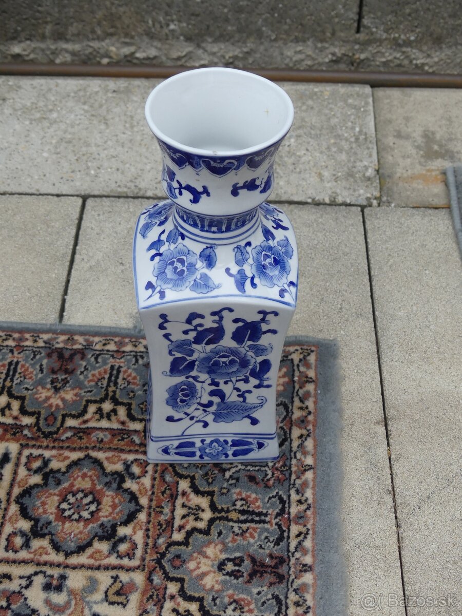 porcelánové vázy a kvetináče v štýle modro-biele lacno - 3