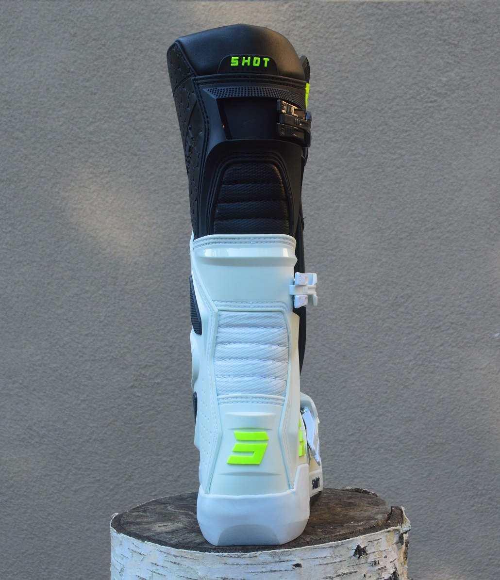 Topánky čižmy SHOT biele žlté fluo čierne - 3