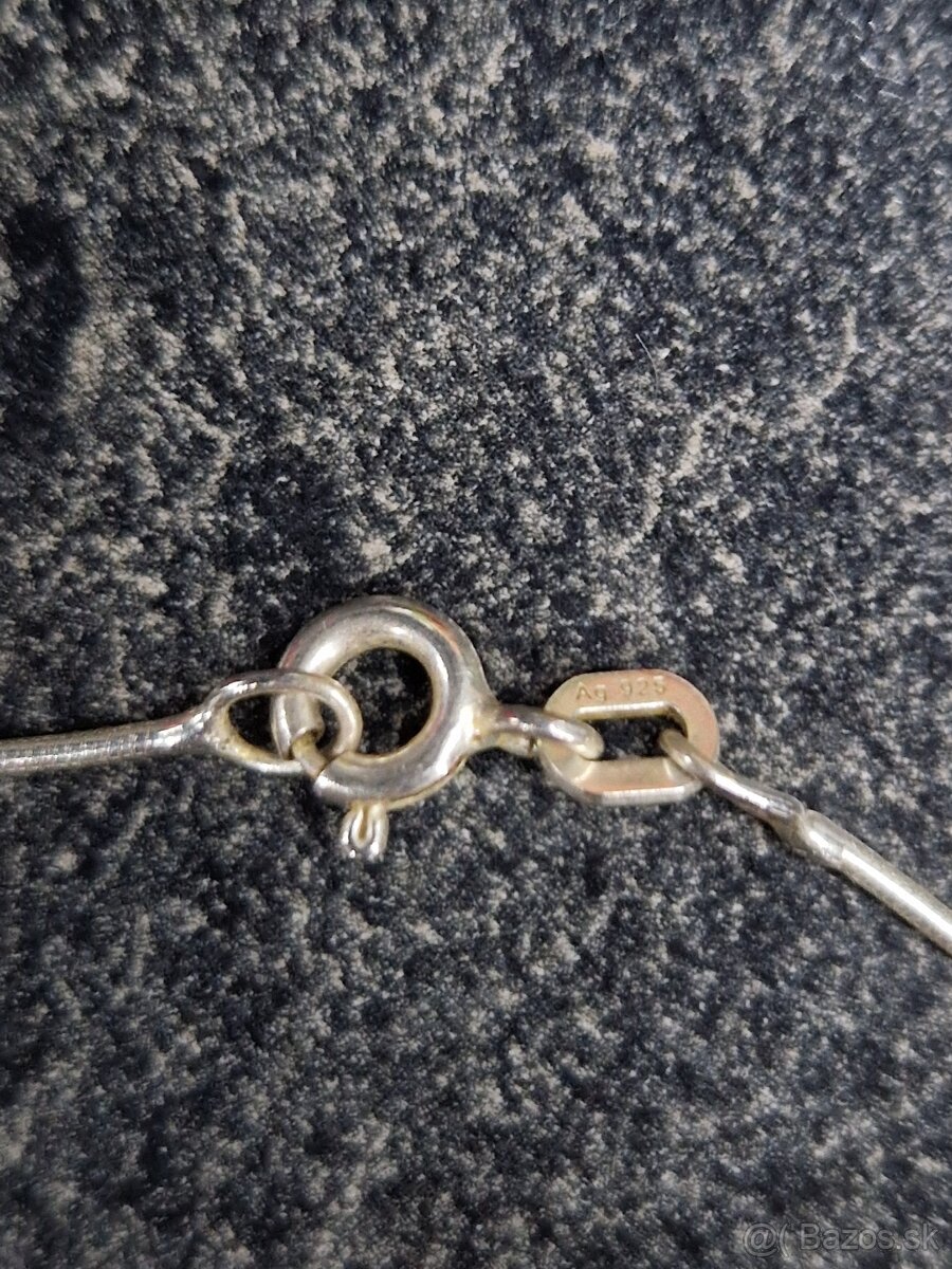 Strieborná retiazka s kamienkom - 3