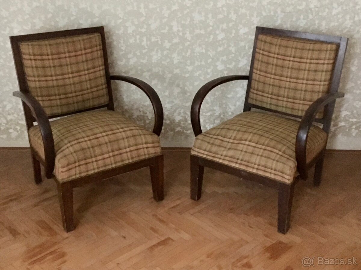 Dve kresla starožitné 1930-40 - 3