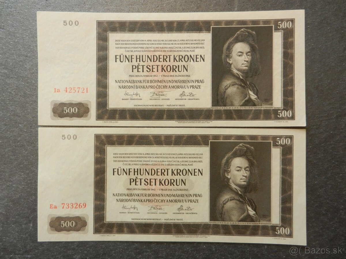 Bankovky protektorát 10 neperforované - 3