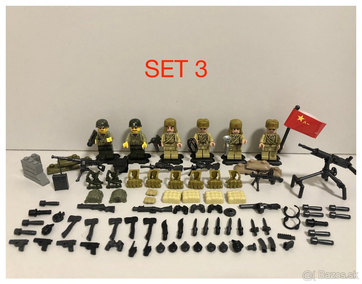 Rôzne sety vojakov 1 + doplnky - typ lego - 3