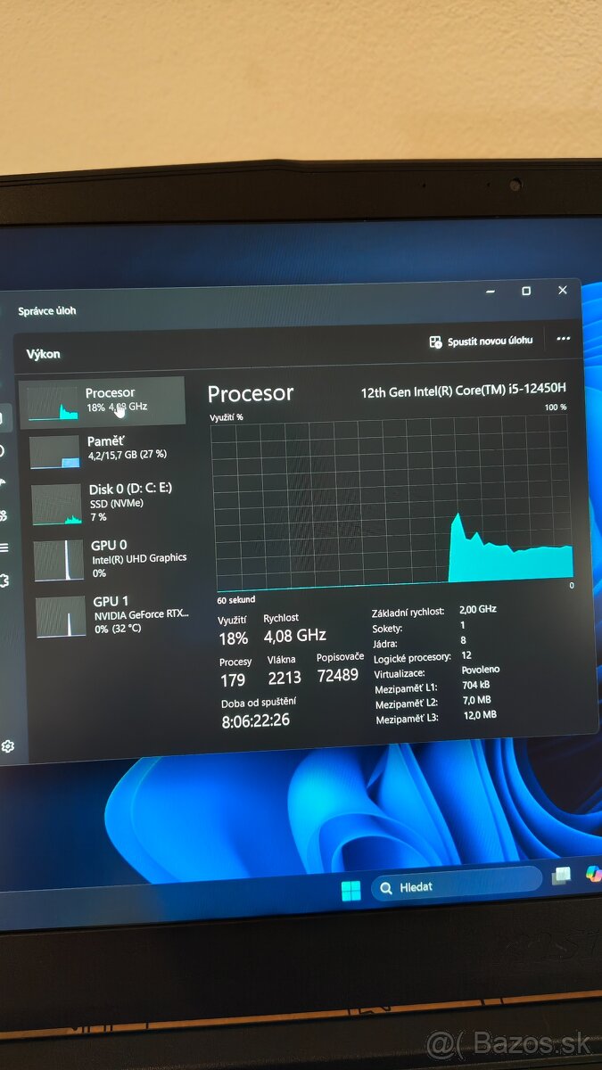 Predám/Vymením Notebook MSI Thin GF63, RTX 4060(8GB) - 3
