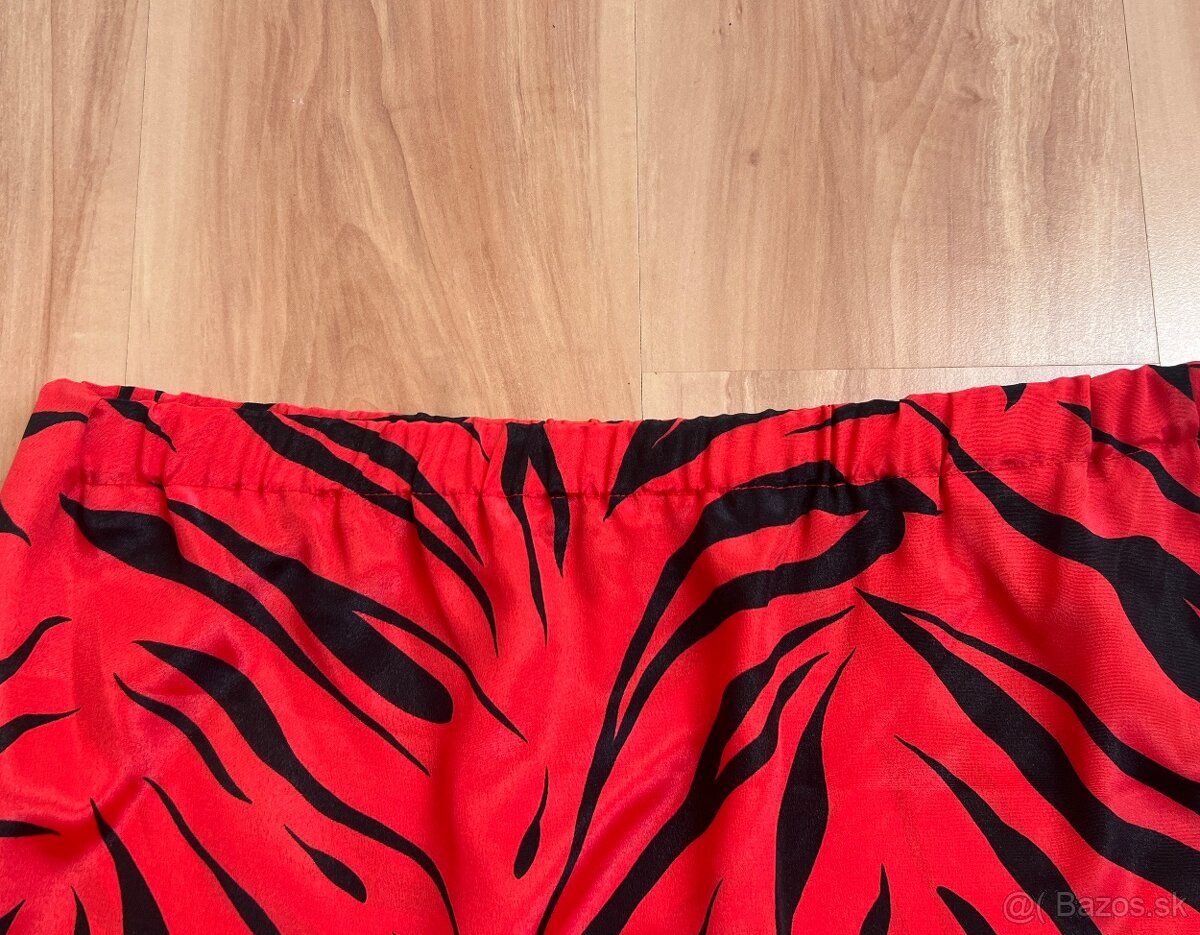 Červená tigrovaná sukňa, L - 3