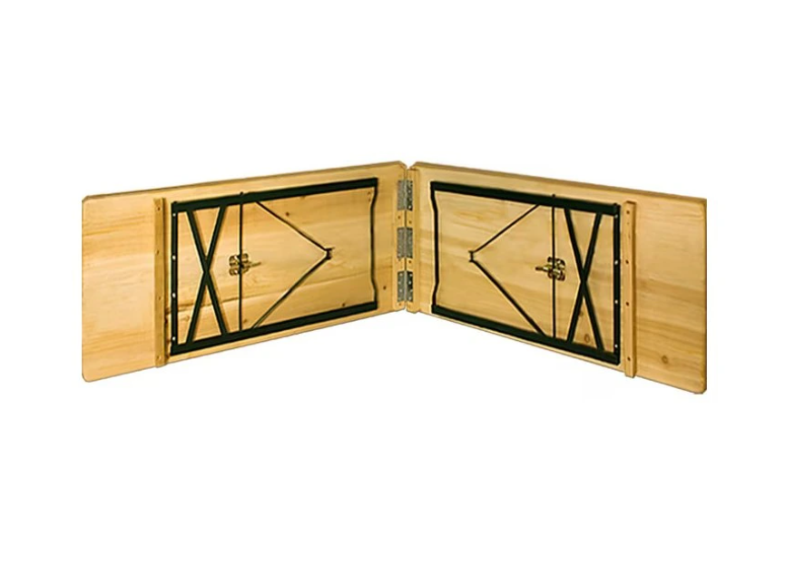 Pivný záhradný kempingový set skladací 220 cm drevený - 3