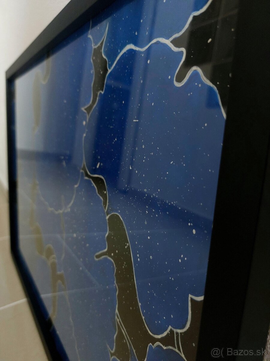 Originálny akrylový obraz "Polnočný kvet" - 3