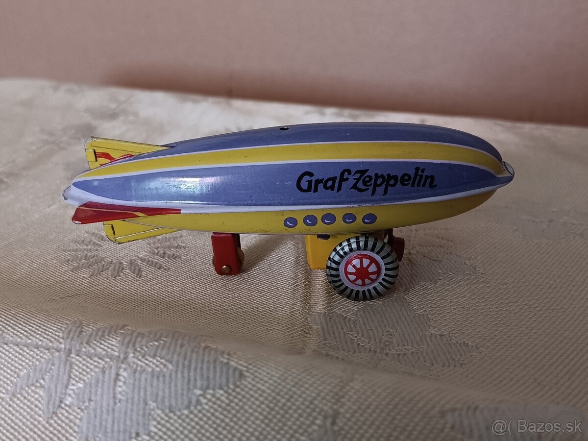 Stará plechová hračka - Zeppelin - 3