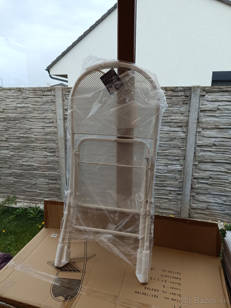 Koopman Stolička skladacia 47x53x88cm biela - 3