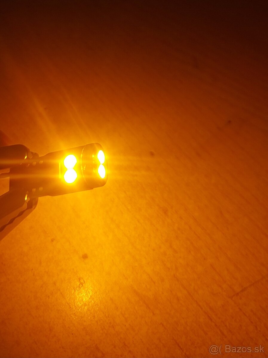 LED žiarovky W5W T10 oranžová - sada 2ks - 3