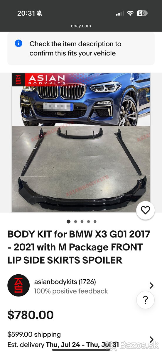 Bmw x3 f01 m packet , aero - 3