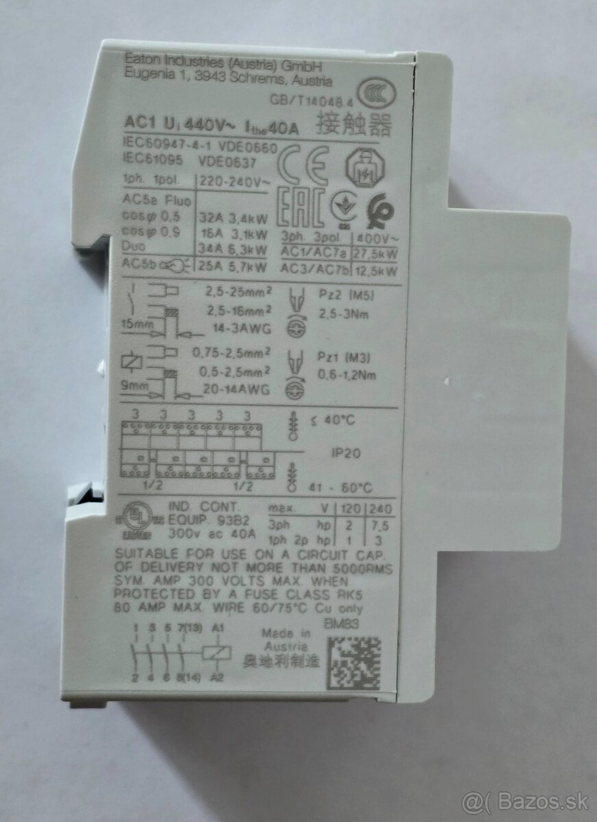 nový Stýkač EATON - Z-SCH230/40-40 - 3