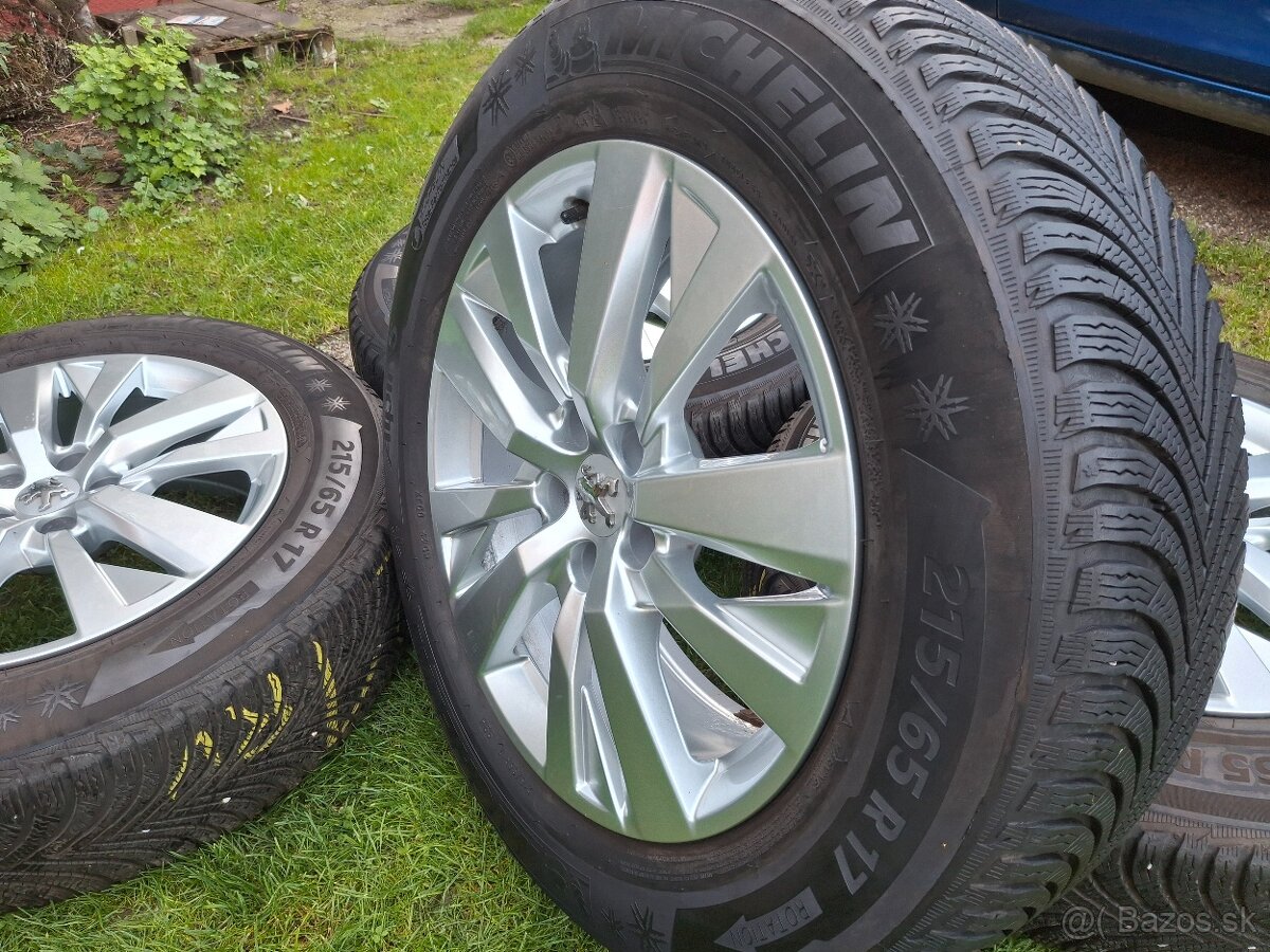 17" ALU 5x 108 orig peugeot,.. zimné 215/65 r17 michelin - 3