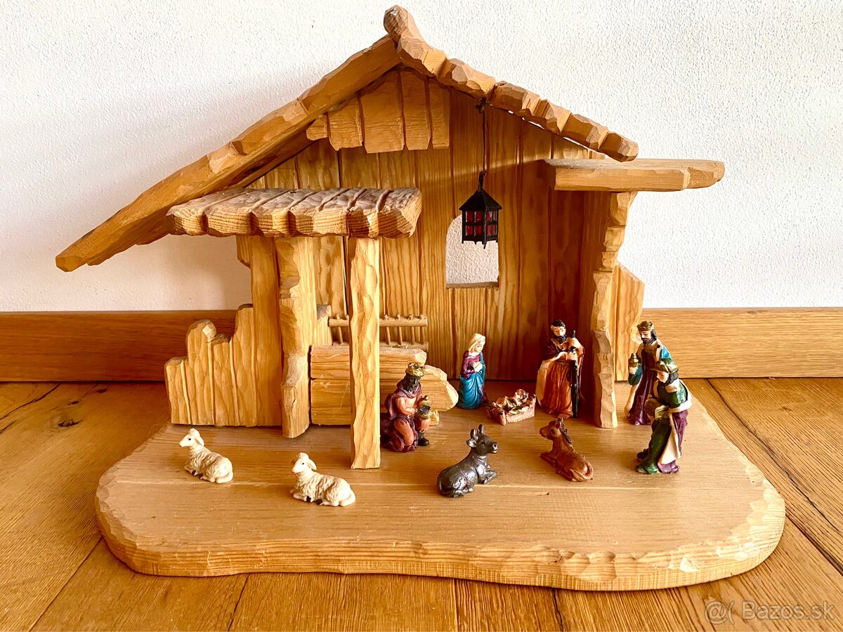 Starý krásný dřevěný betlém - 3