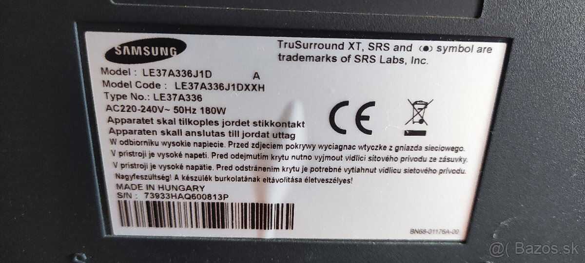 LCD TV SAMSUNG LE37A336J1D 37" / 94cm - 3