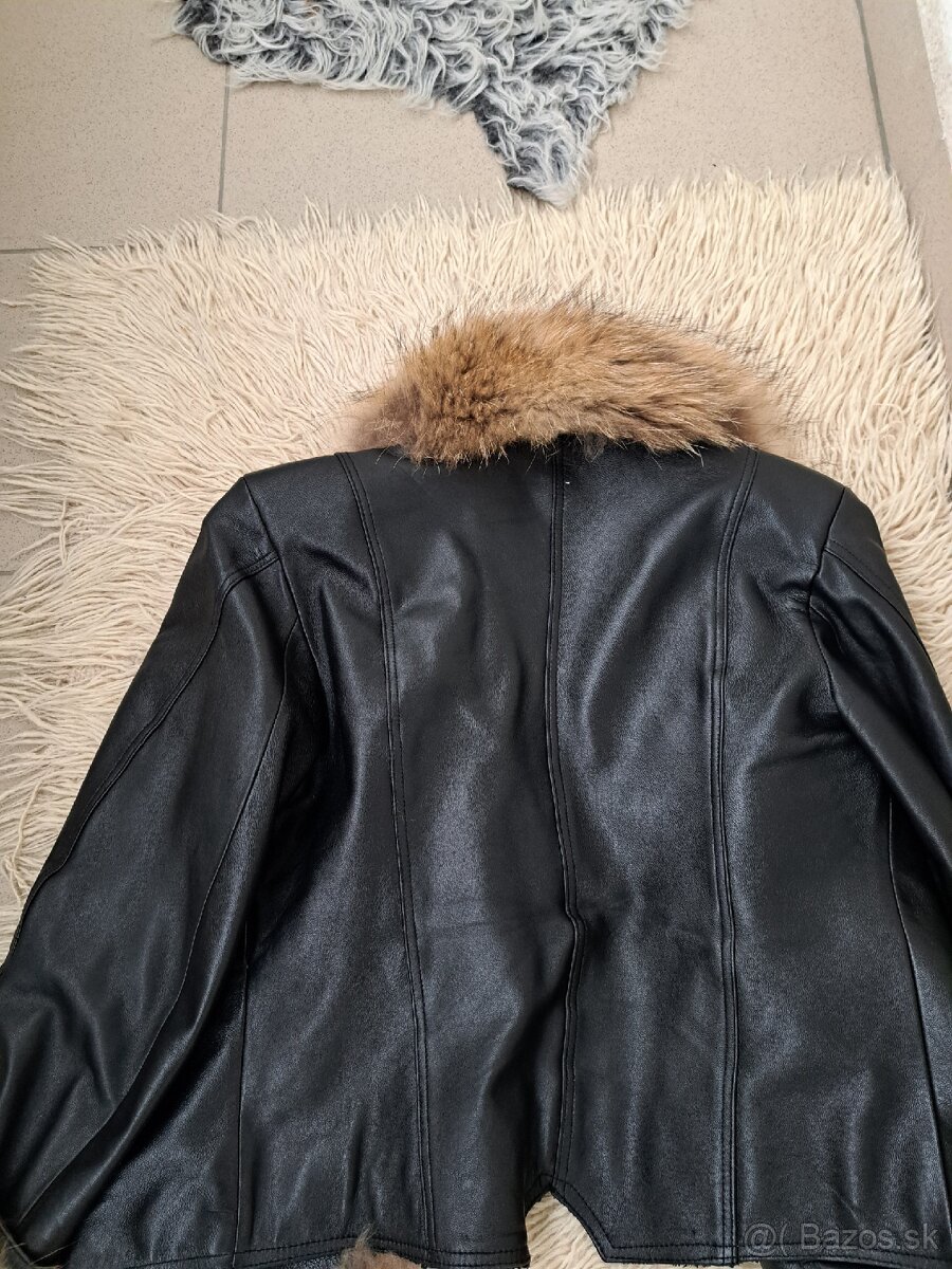 Kožená bunda s kožušinou - 3