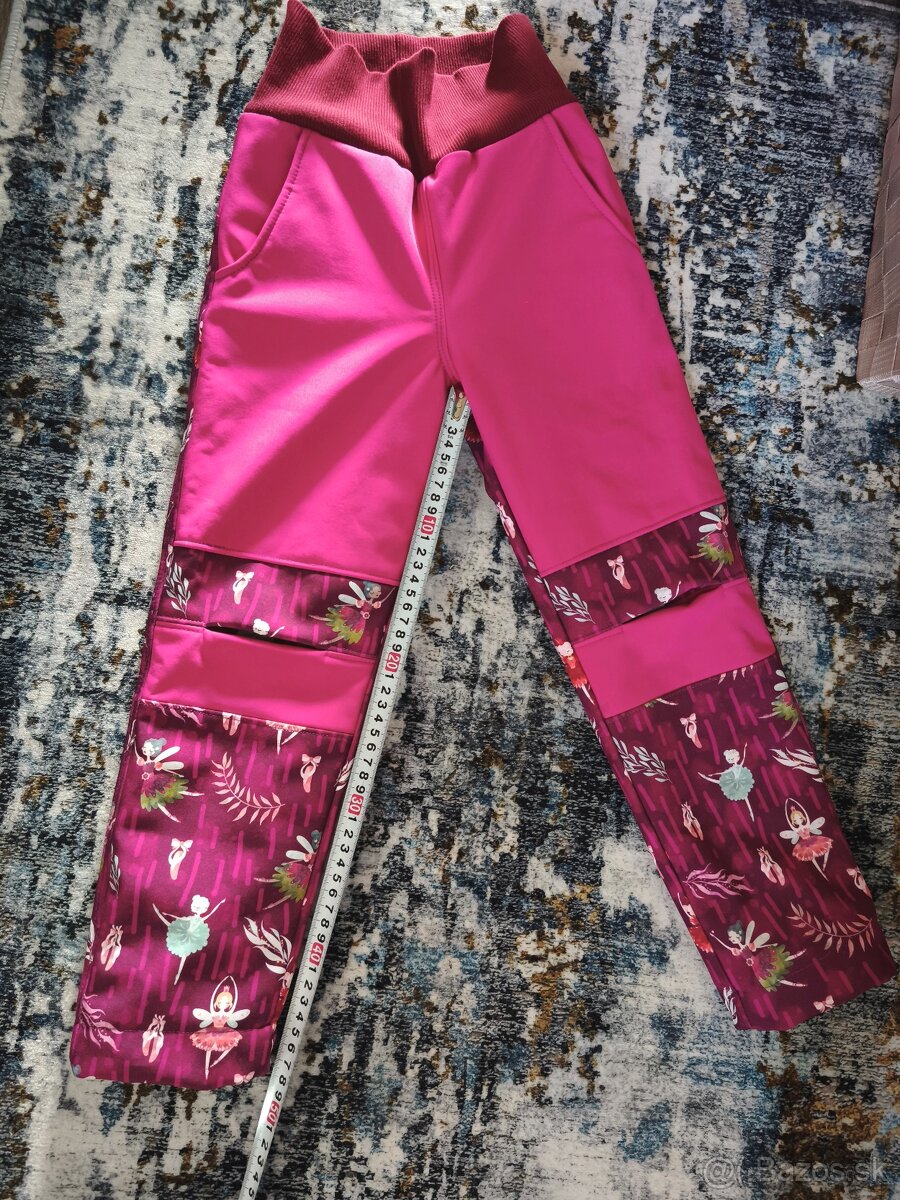 Zimné softshellé nohavice dievčenské 116 - 3