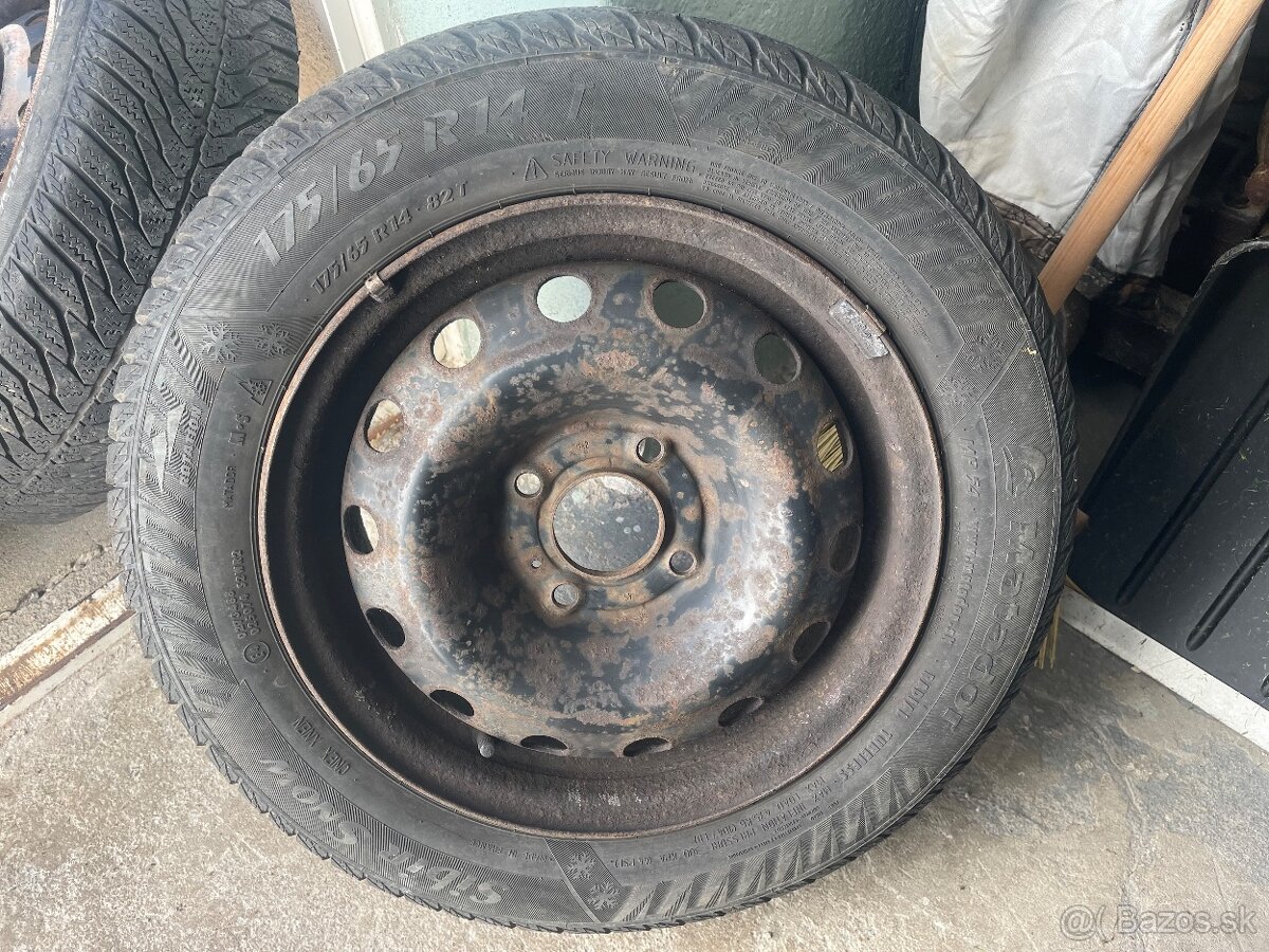 Predám zimné kolesa na diskoch 175x65x14 - 3