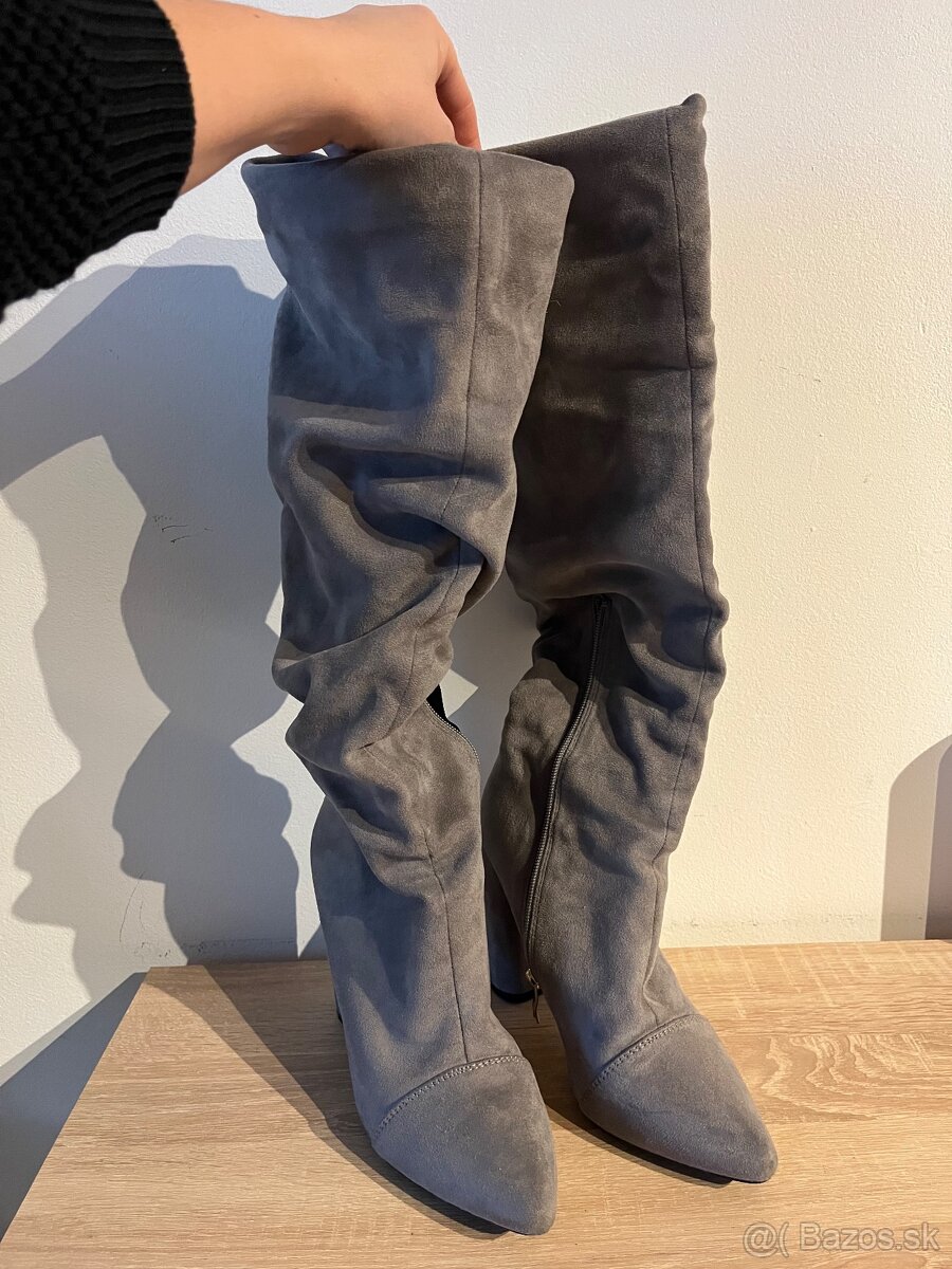 Vysoké cizmy vhodné aj na široké lytka - 3