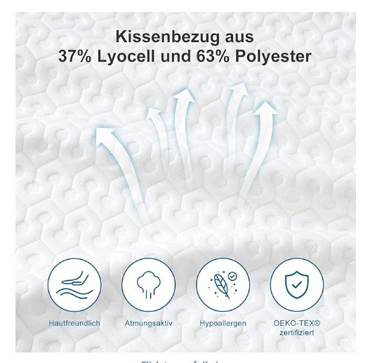 Ortopedicky Vankus BedStory Pamäťová pena 2 kusy - 3