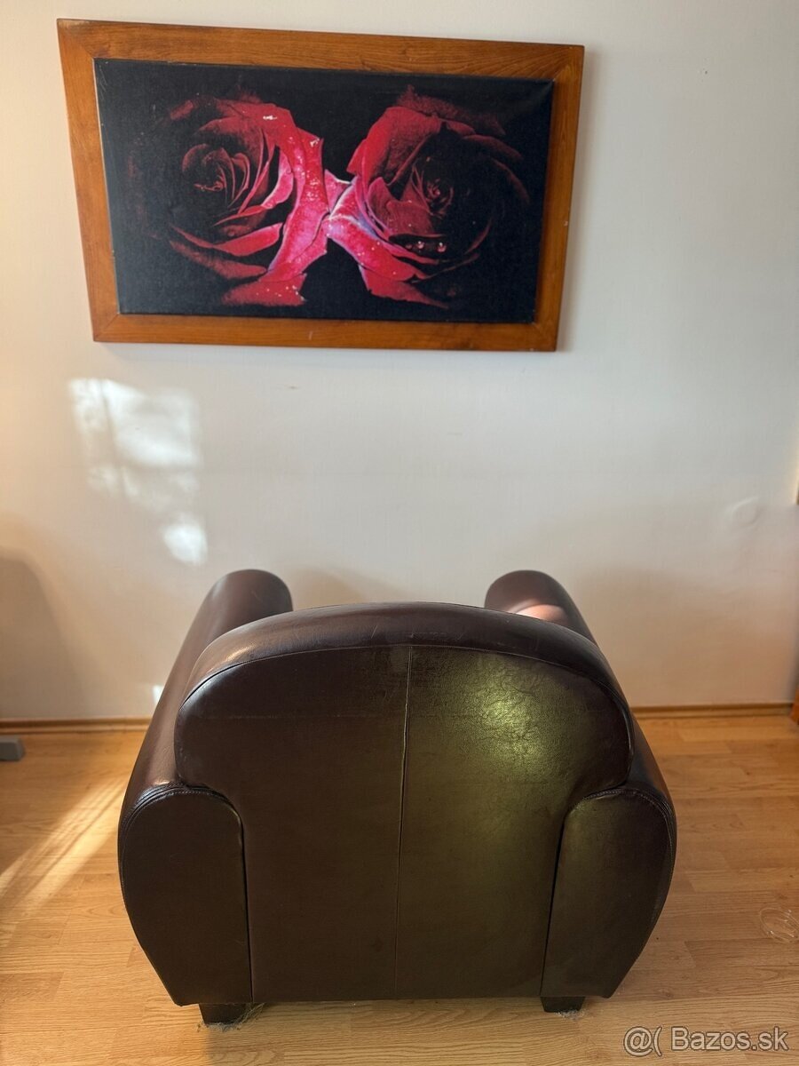 Predám masívne kožené kreslo - 3