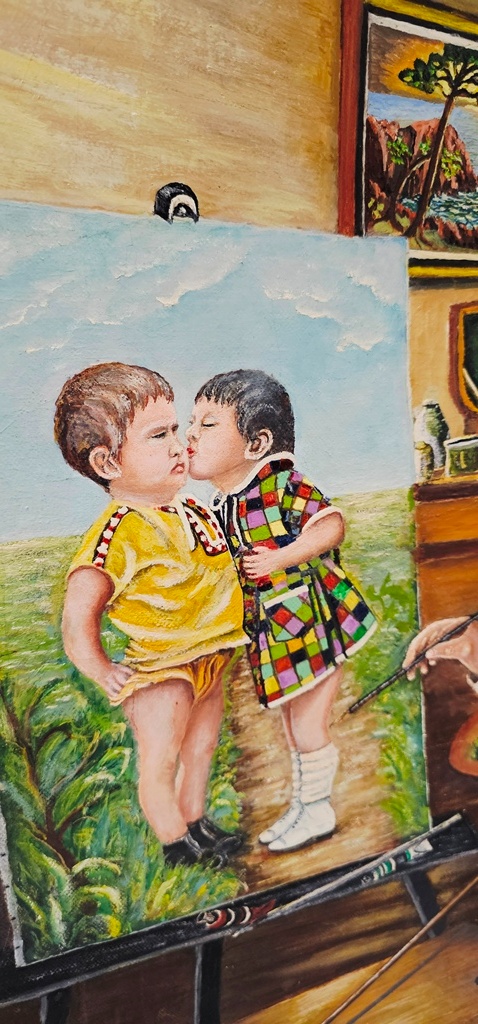 olej na plátne „ateliér“ 1975 - 3