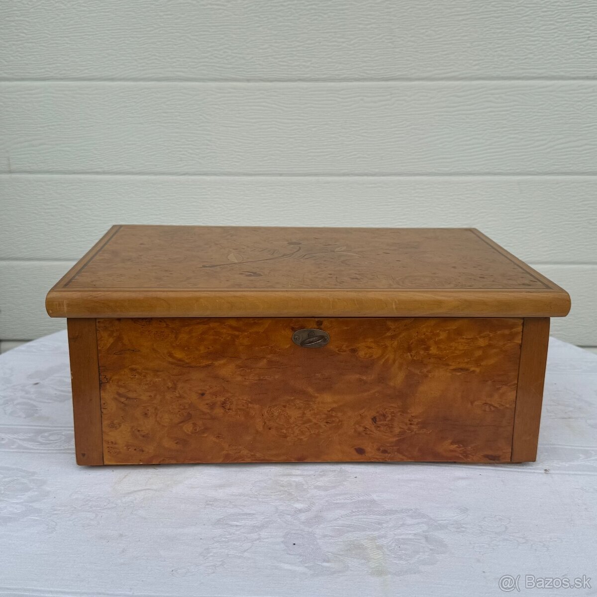 Starožitná velká šperkovnice – truhla s klíčkem - 3