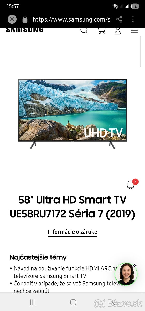 Predám TV SAMSUNG 4K UHD Smart - 3