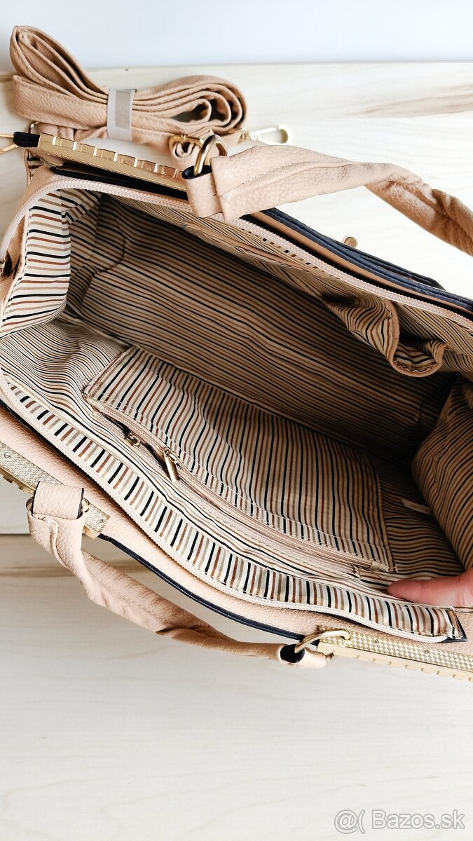 Kabelka béžová kožená nová - 3