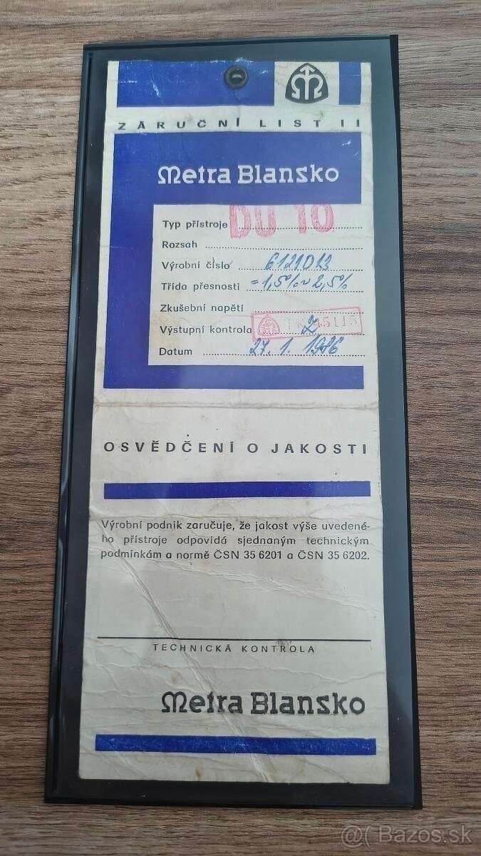 legendárny analógový multimeter Metra Blansko DU10 AVOmet - 3