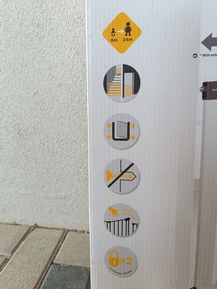 Biela detská zábrana + predĺženie o 7 cm - 3