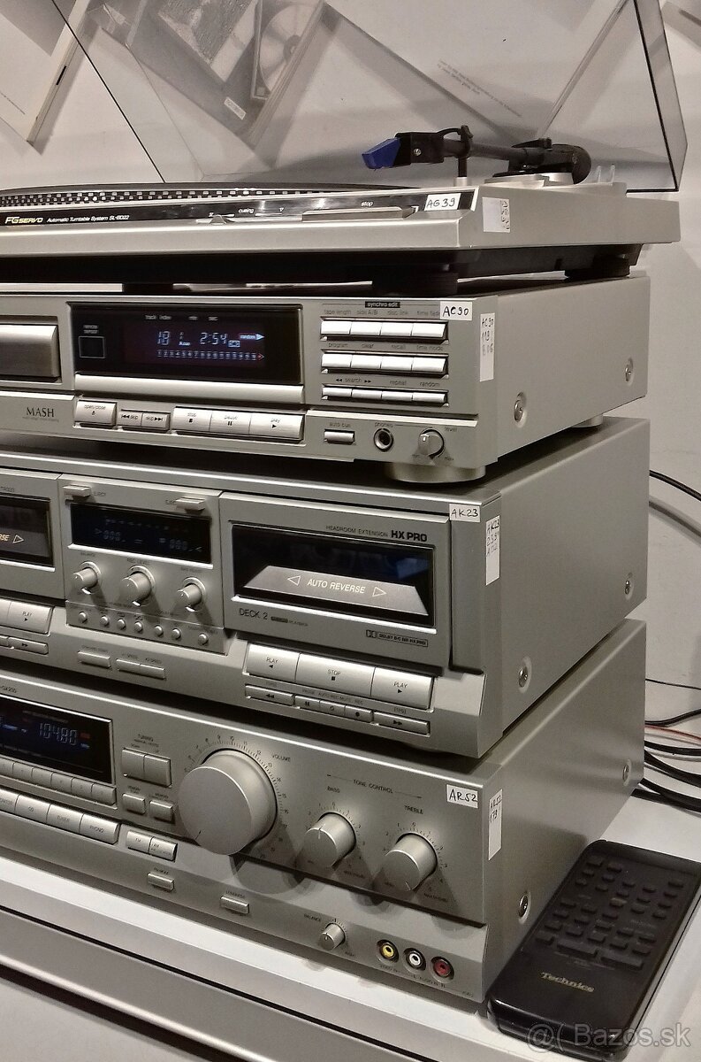 Zostava TECHNICS gramofon, CD, tape 2- deck, receiver = B06 - 3
