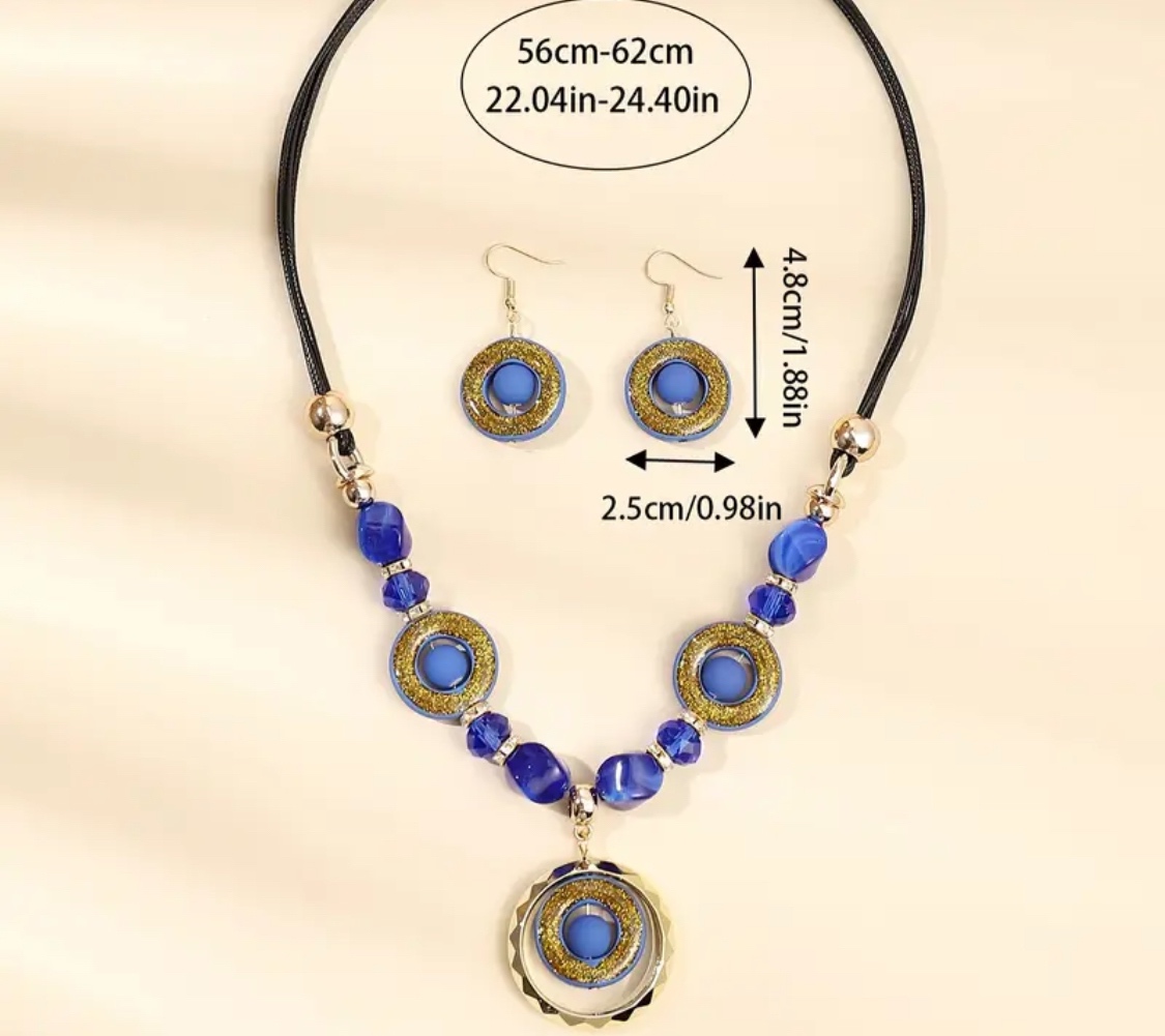 Modry nahrdelnik a nausnice - nove - 3